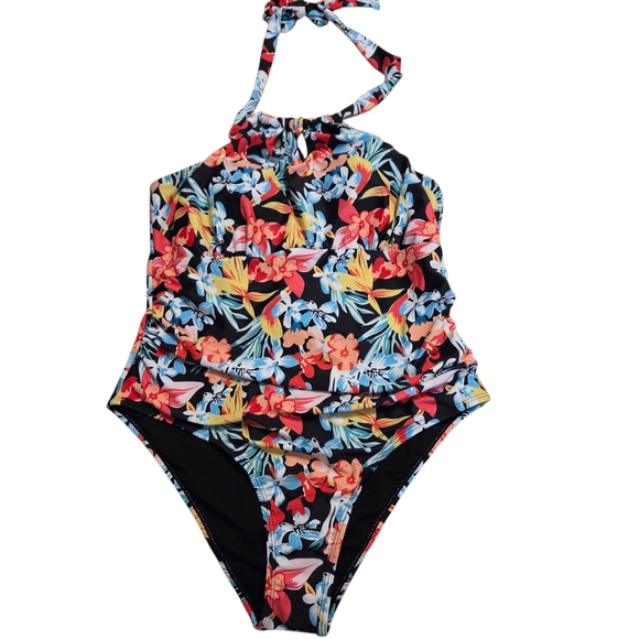 Tropical Floral Women's One-Piece Swimsuit - Picture 1 of 2